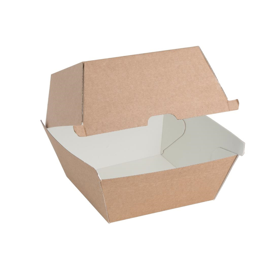 Fiesta Compostable kompostierbare Burgerboxen aus Kraftpapier groß 112mm (150 Stück), Bild 4