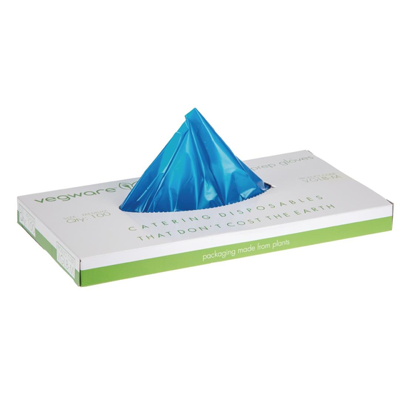 Vegware Compostable Food Prep Handschuhe Mittelblau (Packung mit 2400 Stück), Bild 3