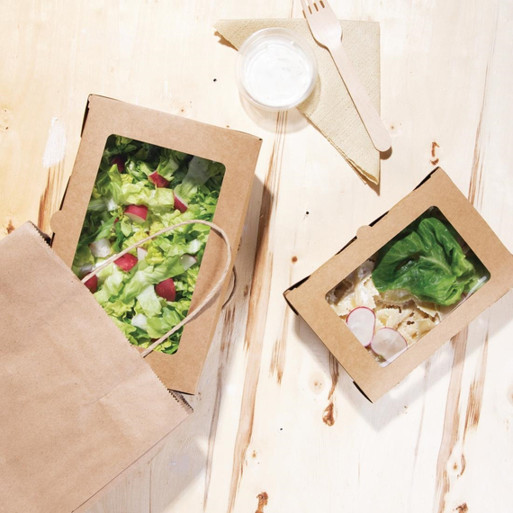 Fiesta Recycelbare Salatbox mit PET-Fenster 700ml (Packung mit 200 Stück), Bild 2