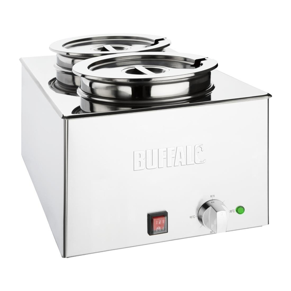 Buffalo Bain-Marie mit 2x 5.2L Schalen