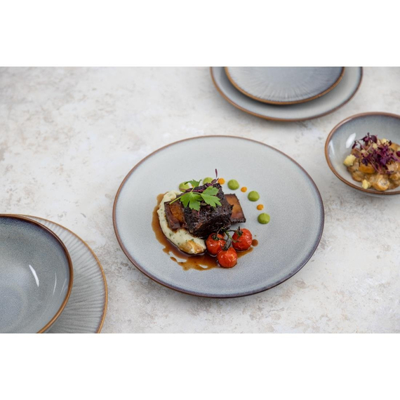 Olympia Drift Grau Geprägte Coupe Teller 220mm (6 Stück), Bild 5