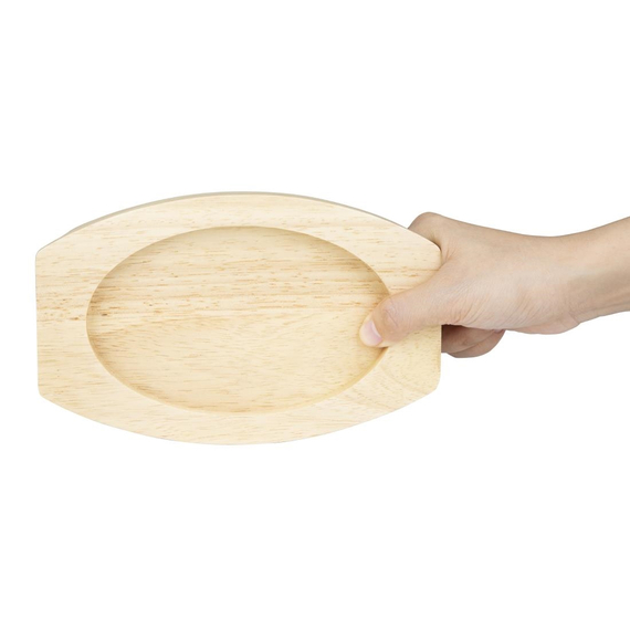 Olympia Hevea Brett für Gusseisen Oval Ohren Schale 210x120mm für FW819, Bild 5