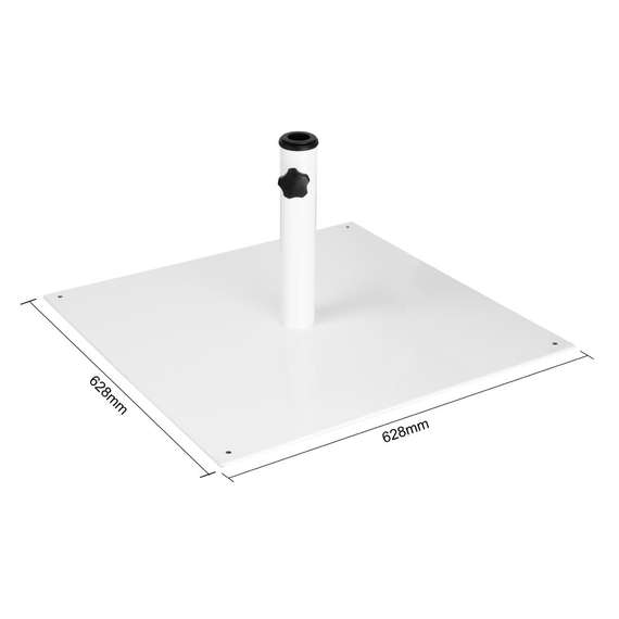 Bolero flacher Metall-Sonnenschirmständer, weiß ¿ 18 kg, Bild 4