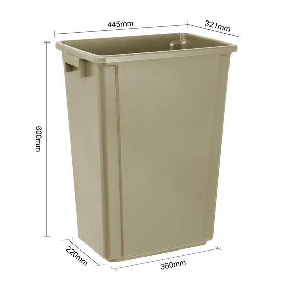 Jantex Slim Mülleimer Beige 60Ltr, Bild 5