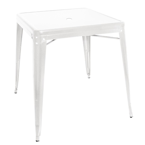 Bolero Bistro quadratischer Stahltisch weiß 668 mm, Bild 2