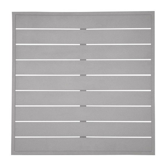Bolero hellgraue quadratische Aluminium Tischplatte 700mm, Bild 3