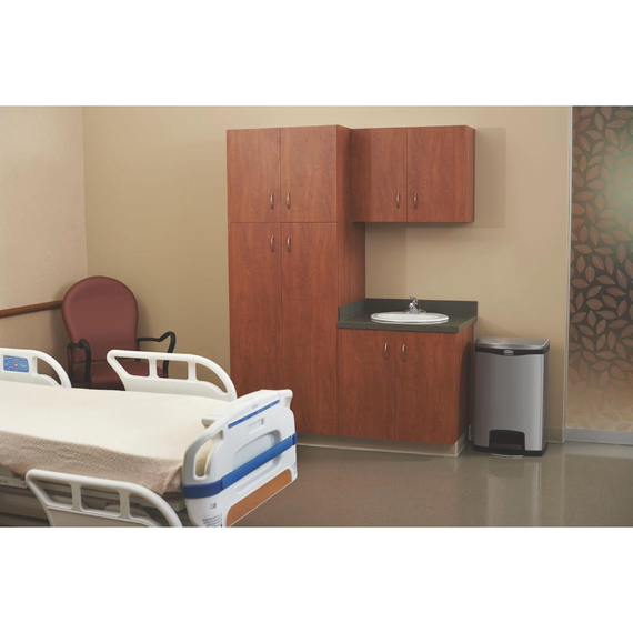 Rubbermaid Slim Jim Front Step Pedaleimer Edelstahl 50L, Bild 3