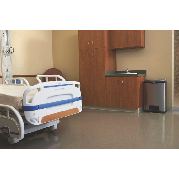 Rubbermaid Slim Jim Front Step Pedaleimer Edelstahl 50L, Bild 6