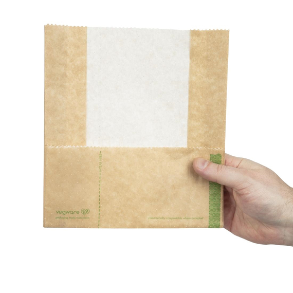 Vegware Kompostierbare Panini-Tüten aus Packpapier (500 Stück), Bild 4