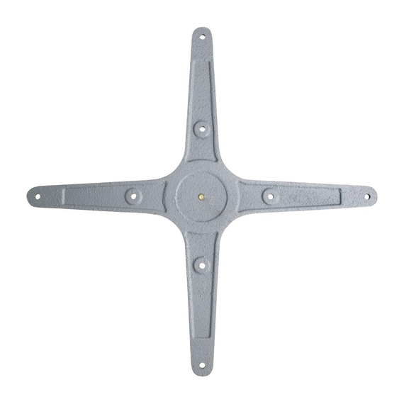 Bolero Tischfuß mit Fußkreuz gebürstetes Aluminium 68cm hoch, Bild 5