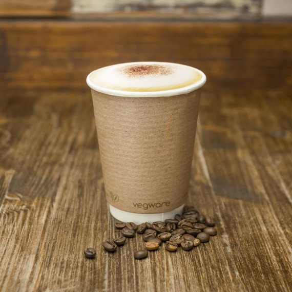 Vegware Kompostierbare doppelwandige Heißgetränkebecher 340ml (500 Stück), Bild 5