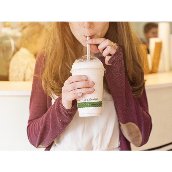 Vegware Kompostierbare gewölbte Deckel für Kaltgetränkebecher 34cl und 45,5cl (1000 Stück), Bild 5