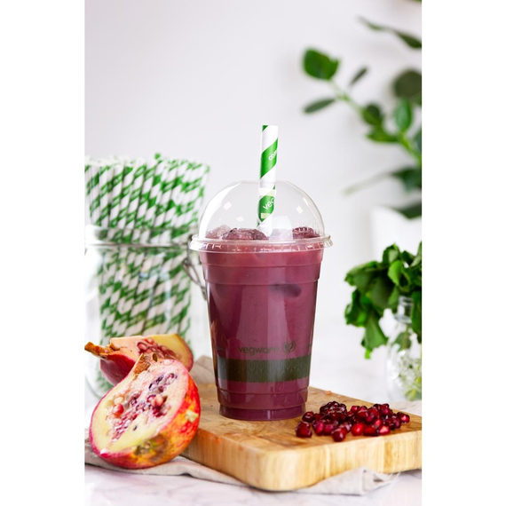 Vegware Kompostierbare gewölbte Deckel für Kaltgetränkebecher 34cl und 45,5cl (1000 Stück), Bild 4