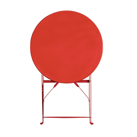Bolero runder klappbarer Terrassentisch Stahl rot 60cm, Bild 3
