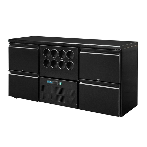 Polar Serie U Barkühlschrank 4 Schubladen mit Flaschenkühlbereich (8 Flaschen), Bild 2