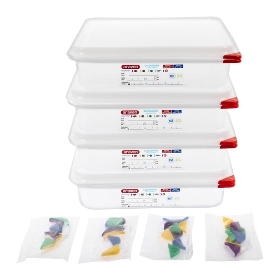 Araven GN1/2 Lebensmittelbehälter mit Deckel 4L (4 Stück), Bild 6