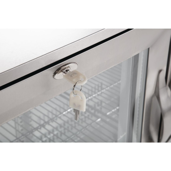 Polar Serie G Edelstahl Barkühlschrank mit 3 Klapptüren 330L, Bild 2