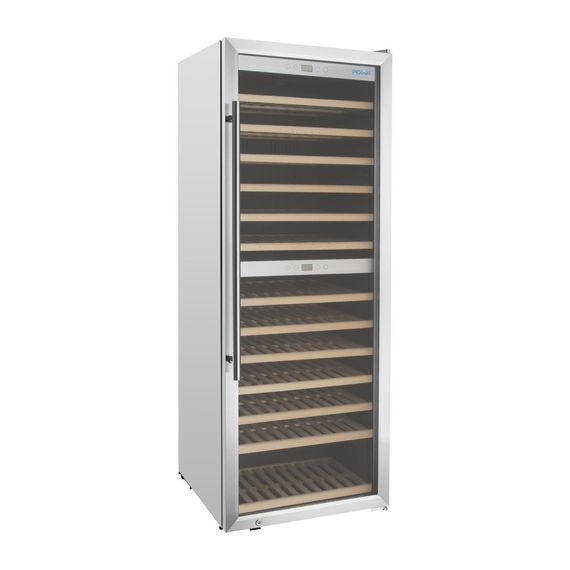 Polar G-Serie Dual-Zone-Weinkühlschrank Edelstahl 109 Flaschen