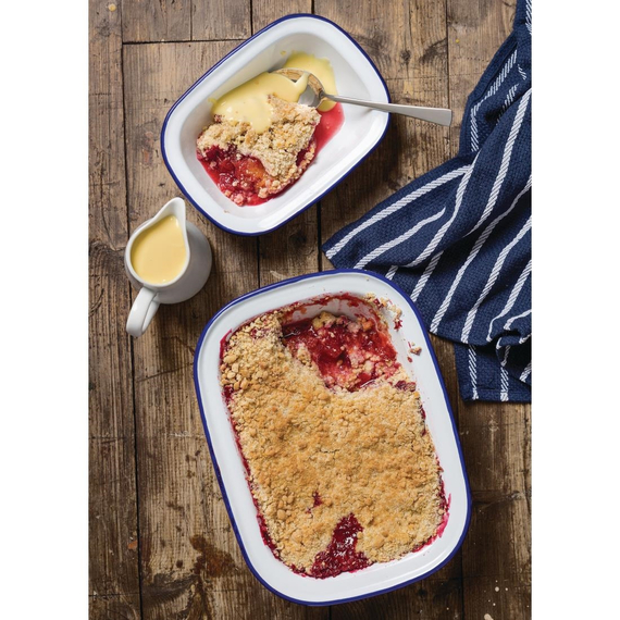 Olympia rechteckige Speiseschale weiß-blau 19 x 28cm (6 Stück), Bild 8