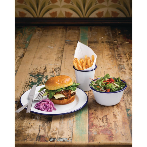 Olympia emaillierte Becher weiß-blau 31cl (6 Stück), Bild 7