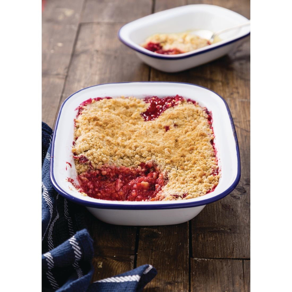 Olympia rechteckige Speiseschale weiß-blau 19 x 28cm (6 Stück), Bild 9