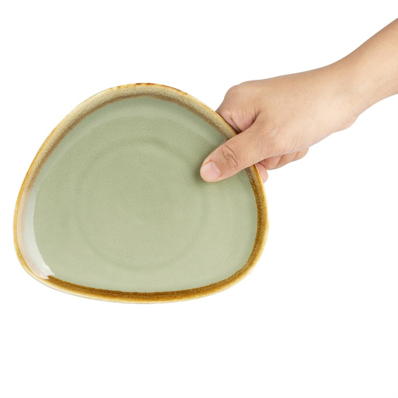 Olympia Kiln dreieckige Teller Moos 16,5cm (6 Stück), Bild 4