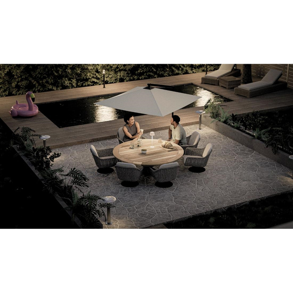 Securit Weiße dimmbare LED-Tischleuchte Georgina inkl. magnetischem Ladekabel, Bild 5