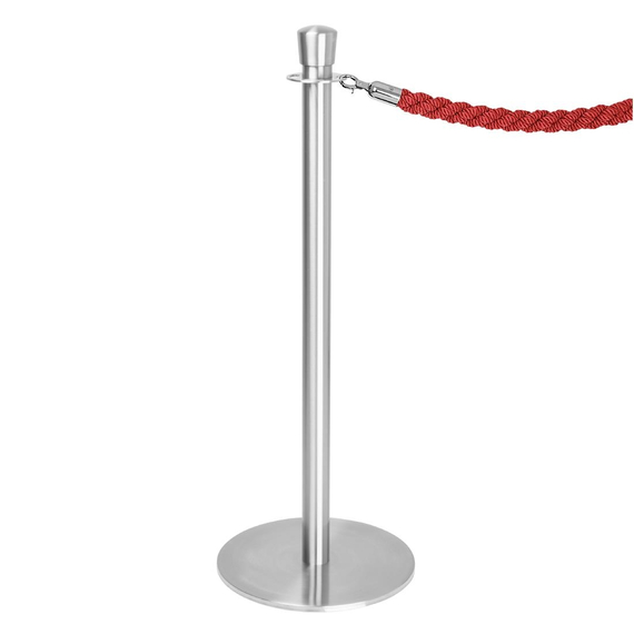 Bolero Flachfuß-Absperrpfosten Gebürsteter Edelstahl (2 Stück), Bild 3