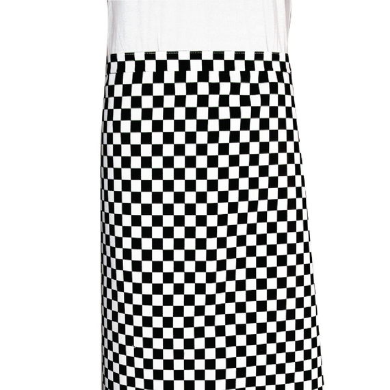 Chaud Devant Domino Bistroschürze schwarz-weiß kariert