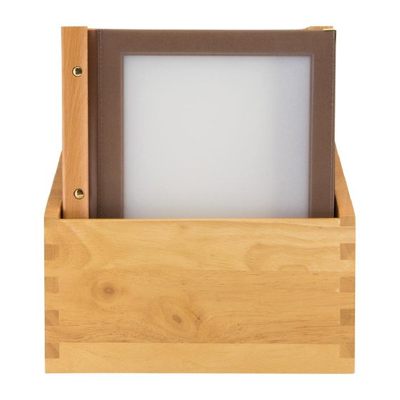 Securit Menümappen mit Holzbox braun A4 (20 Stück), Bild 2