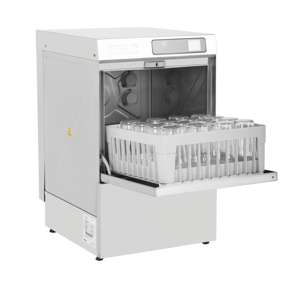 Buffalo Digital Untertisch-Gläser-Spülmaschine mit Ablaufpumpe, 400mm Korb, 3,3kW