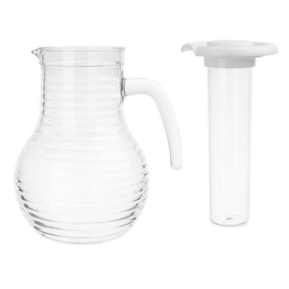 Olympia Kristallon Krug mit Kühlrohr Polycarbonat Geriffelt 1600ml, Bild 3