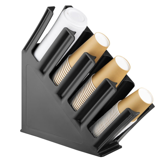 Olympia Kristallon Tassenhalter 4-Slots Polypropylen Schwarz, Bild 4