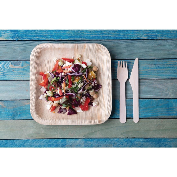 Fiesta Kompostierbare Palmblatt-Teller Quadratisch 200mm (100 Stück), Bild 4