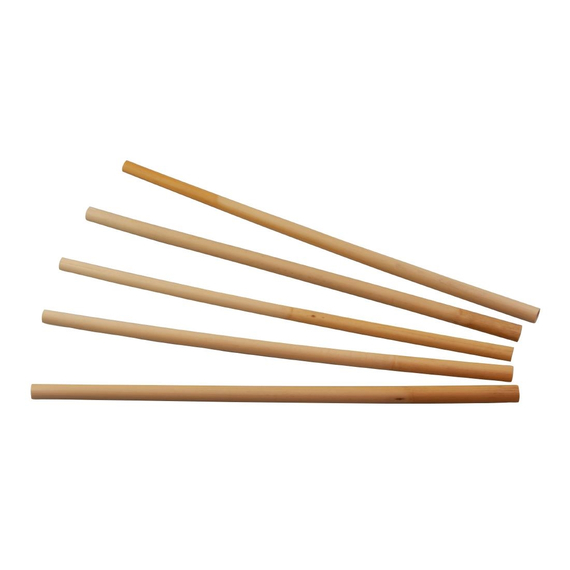 Sier Einwegprodukte Gerade Strohhalm aus Schilfrohr ø 6-8 mm / 25cm (50 Stück), Bild 2