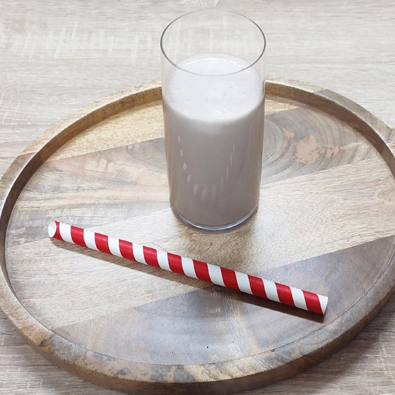 Fiesta Kompostierbarer Bubble Tea Strohhalm Rot & Weiß 12x210mm (150 Stück), Bild 4