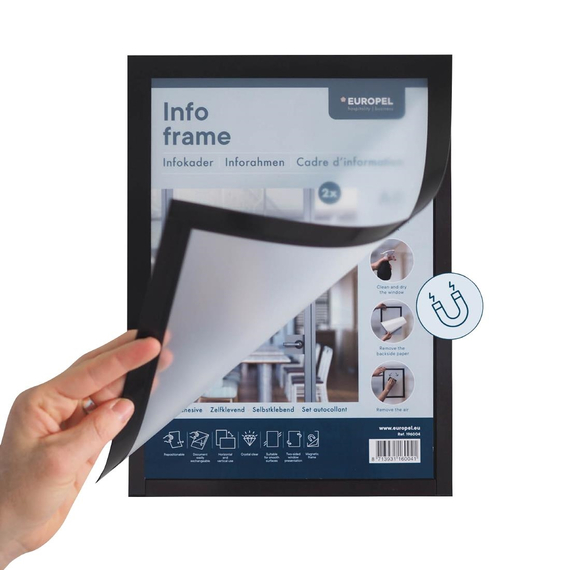 Europel Info-Rahmen / Selbstklebendes Set 2 Stück A3 silber, Bild 6