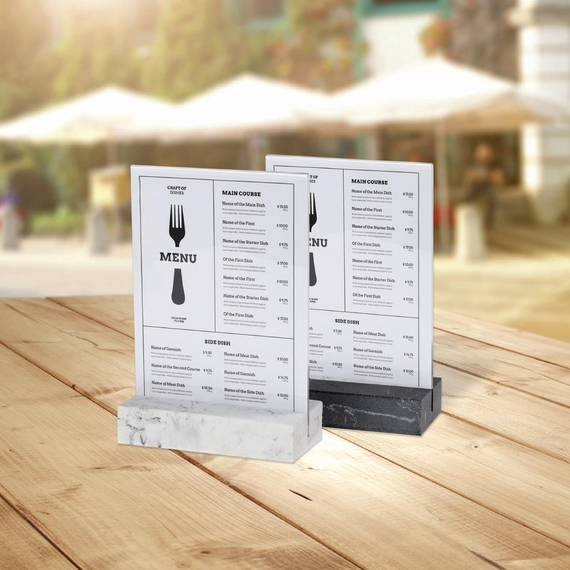 Europel Schilderhalter A5 Polystone weiß, Bild 8