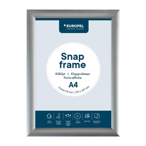 Europel Klapprahmen A4 25mm silber