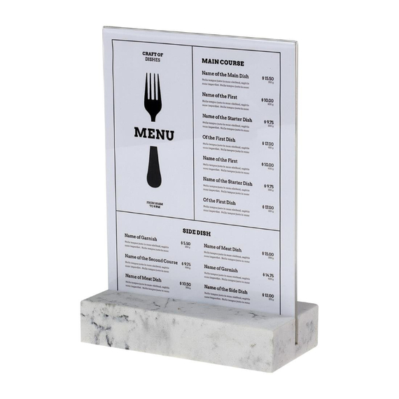 Europel Schilderhalter A5 Polystone weiß