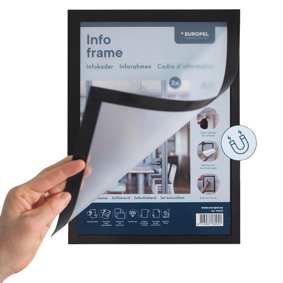 Europel Info-Rahmen / Selbstklebendes Set 2 Stück A4 Silber, Bild 6