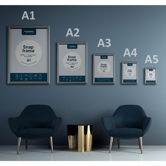 Europel Klapprahmen A4 25mm silber, Bild 5