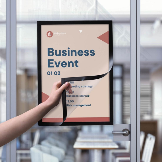 Europel Info-Rahmen / Selbstklebendes Set 2 Stück A3 Schwarz, Bild 4