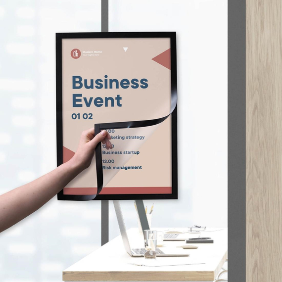 Europel Info-Rahmen / Selbstklebendes Set 2 Stück A3 Schwarz, Bild 5