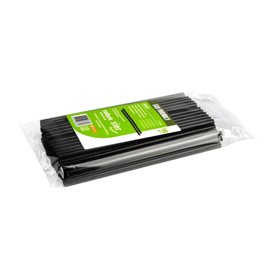 Sier Einwegprodukte Refork gerader Strohhalm schwarz ø 6 mm / 20 cm (100 Stück), Bild 3
