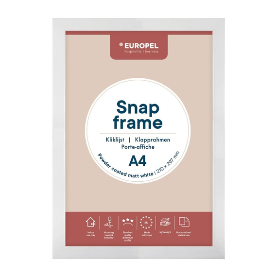 Europel Klapprahmen A4 25mm matt weiß