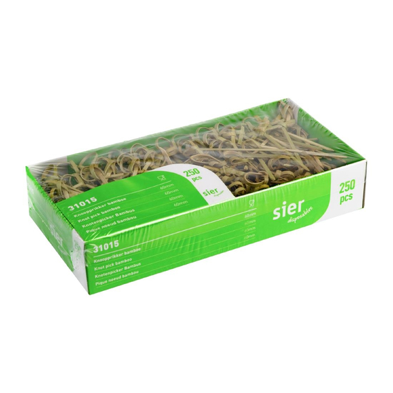 Sier Einweg-Knotenpicker Bambus 60mm (250 Stück), Bild 3