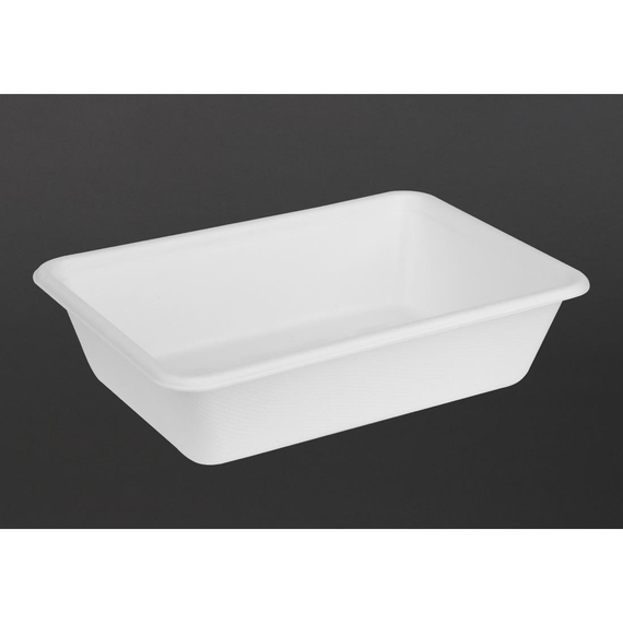 Fiesta Kompostierbare Bagasse Lebensmittelschalen 650ml (100 Stück), Bild 3