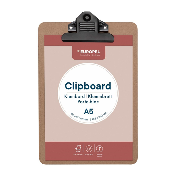 Europel Klemmbrett A5 hochformat Holz 148 x 210 mm, Bild 4