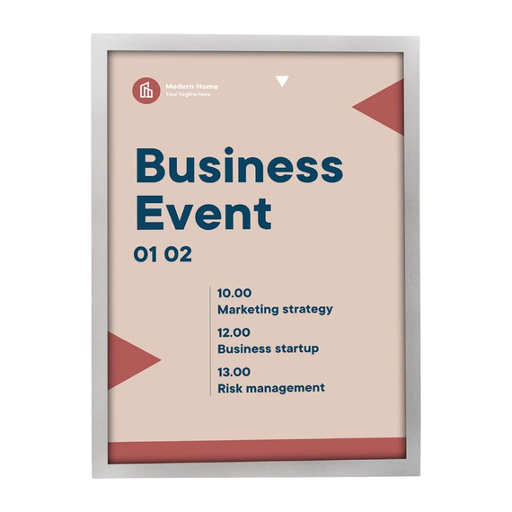 Europel Info-Rahmen / Selbstklebendes Set 2 Stück A3 silber, Bild 3